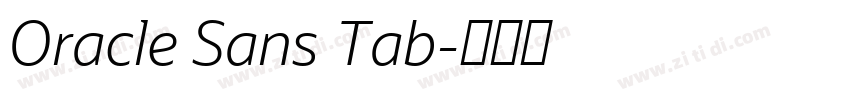 Oracle Sans Tab字体转换